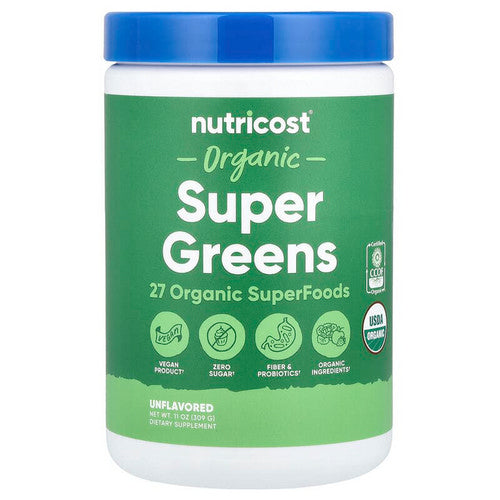 Super Greens Powder Organic 30 Serving by Nutricost