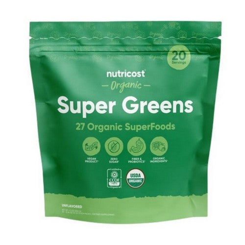 Super Greens Stickpacks Organic 20 Sticks by Nutricost