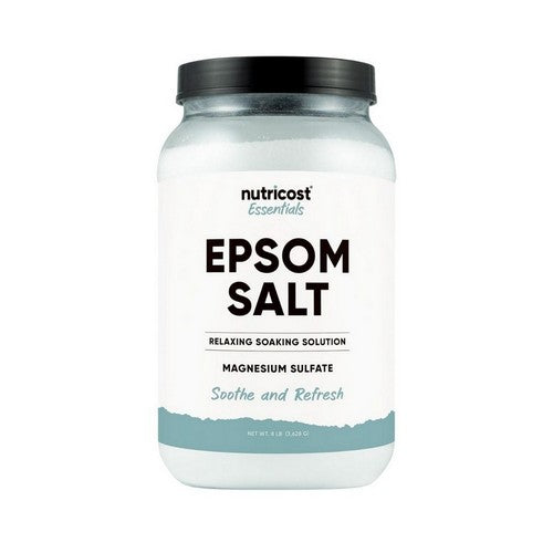Essentials Pure Epsom Salt Magnesium Sulfate Relaxing Soaking Solution 8 Lbs by Nutricost