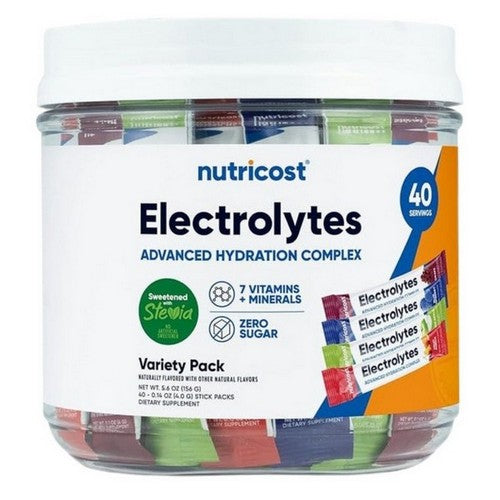 Electrolytes Hydration Complex Stickpacks Variety Pack 40 Sticks by Nutricost