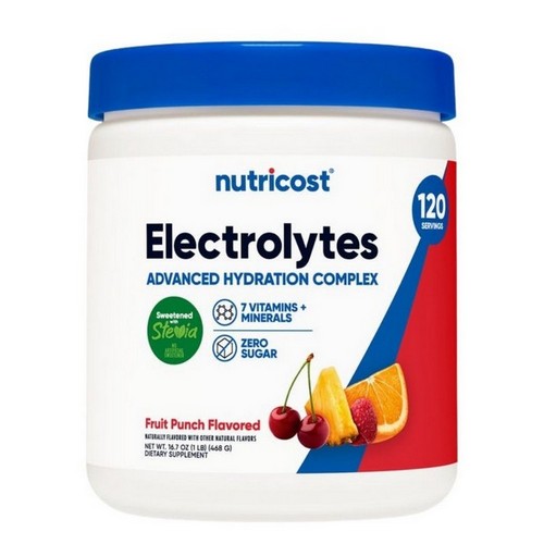 Electrolytes Hydration Complex Fruit Punch 120 Servings by Nutricost