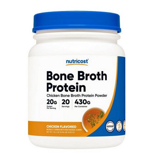 Chicken Bone Broth Protein Powder Chicken Flavored 20 Servings by Nutricost