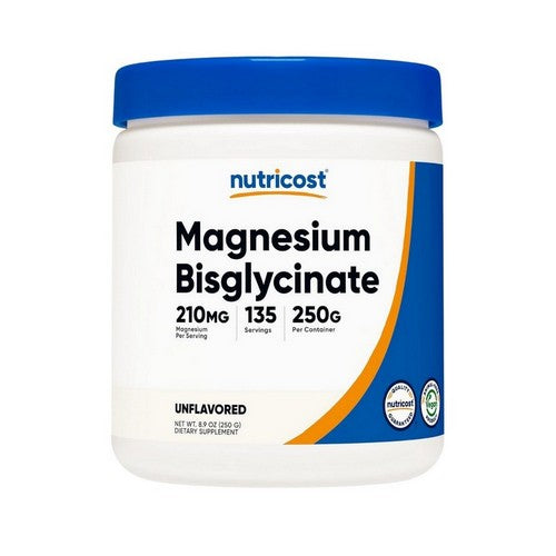 Magnesium Bisglycinate Unflavoured 8.9 Oz by Nutricost