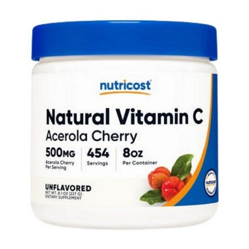 Natural Vitamin C Acerola Cherry Powder 8 Oz by Nutricost