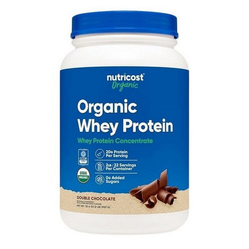 Organic Whey Protein Powder Double Chocolate 2 Lbs by Nutricost
