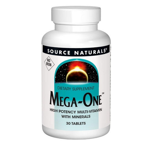 Mega-One Multi-Vitamin Iron Free 30 Tabs by Source Naturals