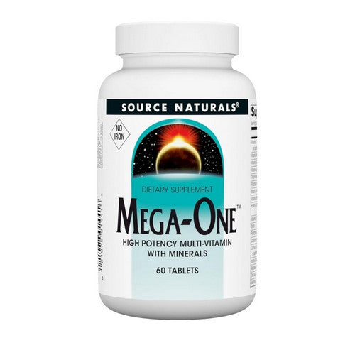 Mega-One Multi-Vitamin Iron Free 60 Tabs by Source Naturals