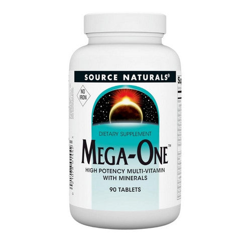 Mega-One Multi-Vitamin Iron Free 90 Tabs by Source Naturals