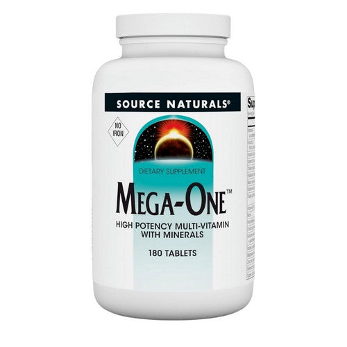 Mega-One Multi-Vitamin Iron Free 180 Tabs by Source Naturals