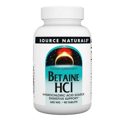 Betaine Hcl 90 Tabs by Source Naturals