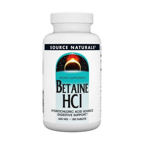 Betaine Hcl 180 Tabs by Source Naturals