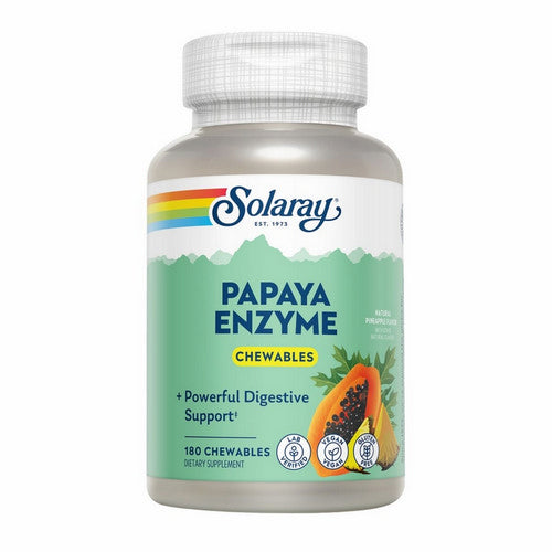 Papaya Enzyme Natural Pineapple 180 Count by Solaray