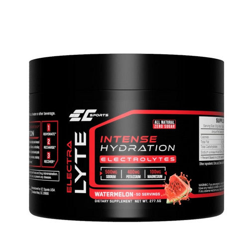 Hydrate Electrolyte Powder Watermelon 277 Grams by EC Sports