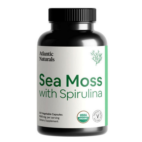 Organic Sea Moss with Spirulina 120 Capsules by Atlantic Naturals