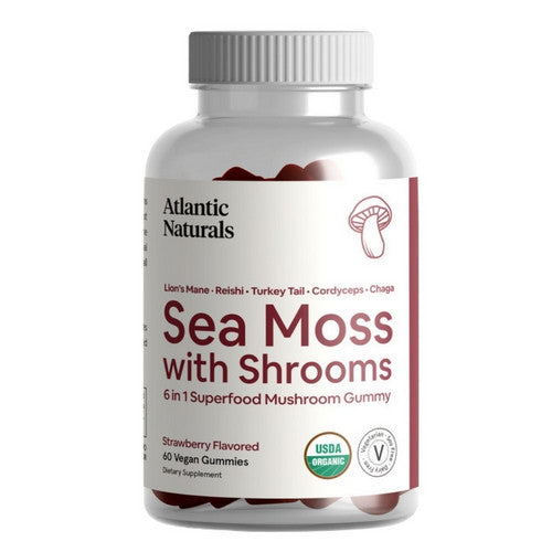 Organic Sea Moss With Shrooms Superfood 60 Gummies by Atlantic Naturals