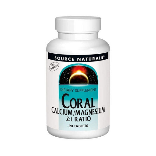 Coral Calcium & Magnesium 2:1 Ratio 90 Tabs by Source Naturals