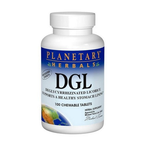 DGL Licorice 100 Chewable Tabs by Planetary Herbals