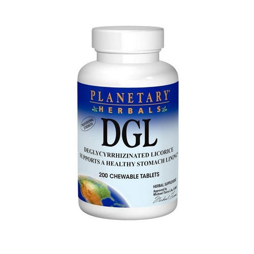DGL Licorice 200 Chewable Tablets by Planetary Herbals