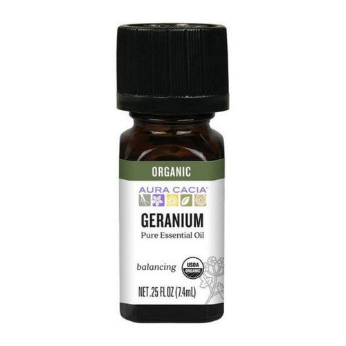 Aura Cacia Organic Geranium Essential Oil 0.25 Oz by Aura Cacia