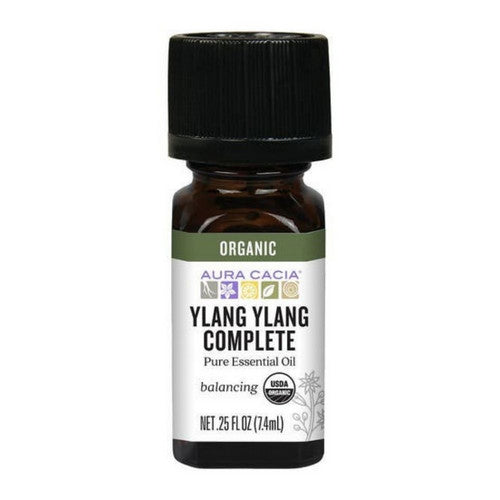 Aura Cacia Organic Ylang Ylang Complete Essential Oil 0.25 Oz by Aura Cacia