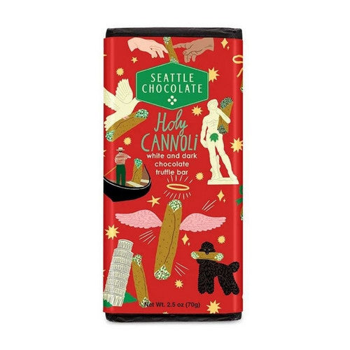 Seattle Chocolate Holy Cannoli Truffle Bar 2.5 Oz by Seattle Chocolate Co.