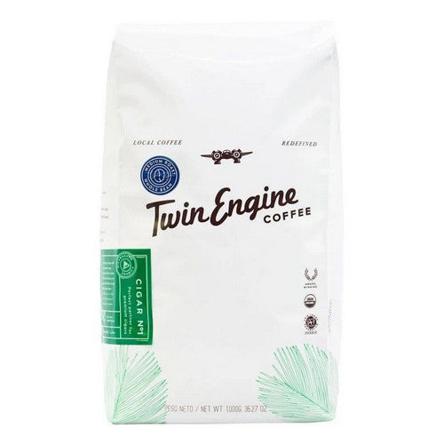 Organic Cigar Number One Medium Whole Bean Coffee 2.2 Lbs by Twin Engine Coffee