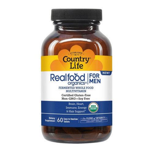 Real Food Organics Multivitamin For Men 60 Tablets by Country Life