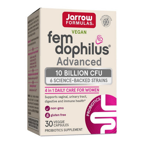 Vegan Fem-Dophilus Advanced Care Shelf Stable 30 Veggie Capsules by Jarrow Formulas
