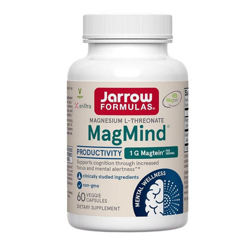 Magnesium L-Threonate MagMind Productivity 60 Veggie Capsules by Jarrow Formulas