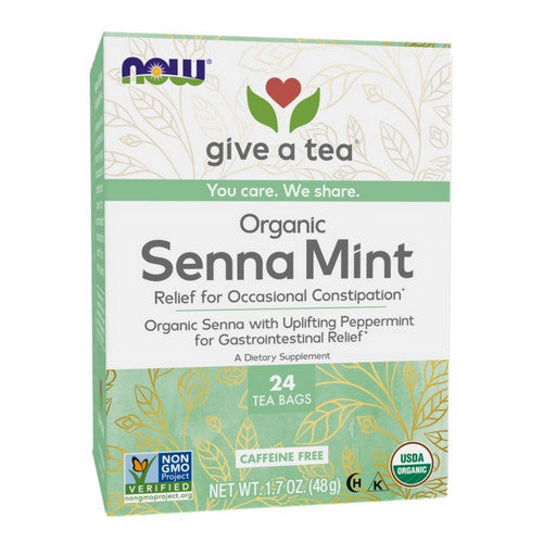 Organic Senna Mint Tea 24 Bags by Now Foods
