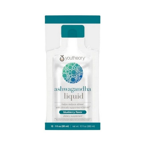 Ashwagandha Liquid Blueberry 12 Oz by Youtheory