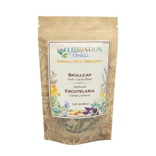 Organic Skullcap Herb 40 Grams by Celebration Herbals