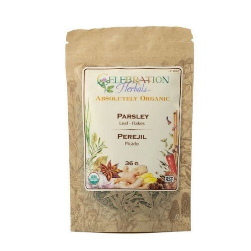 Organic Parsley Leaf Flakes 36 Grams by Celebration Herbals