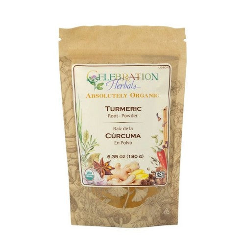 Organic Turmeric Root Powder 180 Grams by Celebration Herbals