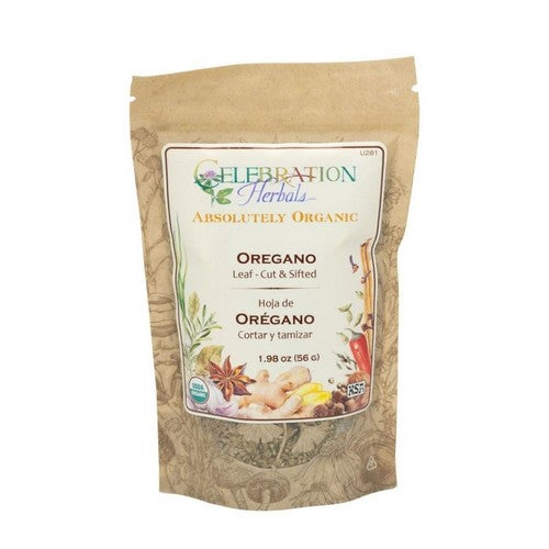Organic Oregano Leaf Cut And Shifted 16 Oz by Celebration Herbals