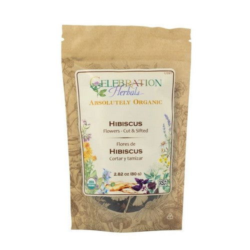 Organic Hibiscus Flowers Cut And Shifted 80 Grams by Celebration Herbals