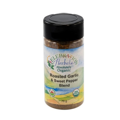 Organic Roasted Garlic And Sweet Pepper Blend 2.47 Oz by Celebration Herbals