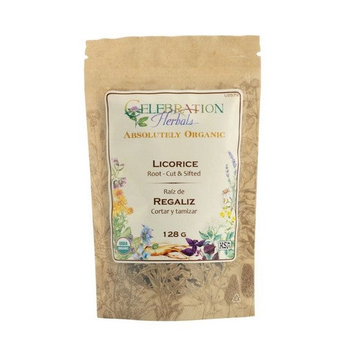 Organic Licorice Root Cut And Shifted 128 Grams by Celebration Herbals