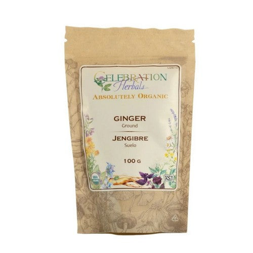Organic Ginger Root Powder 100 Grams by Celebration Herbals