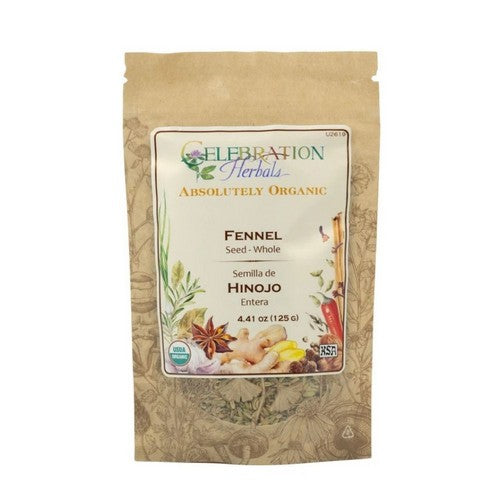 Organic Fennel Seed Whole 16 Oz by Celebration Herbals