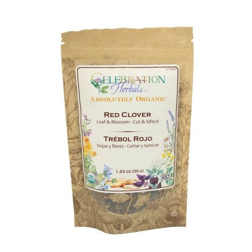 Organic Red Clover Leaf And Blossom Cut And Shifted 35 Grams by Celebration Herbals