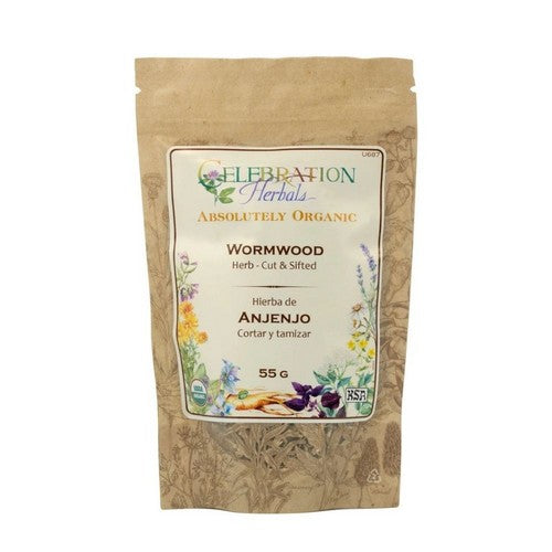 Organic Wormwood Herb Cut And Shifted 16 Oz by Celebration Herbals