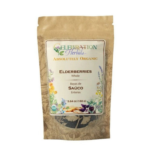 Organic Elderberries Whole 160 Grams by Celebration Herbals
