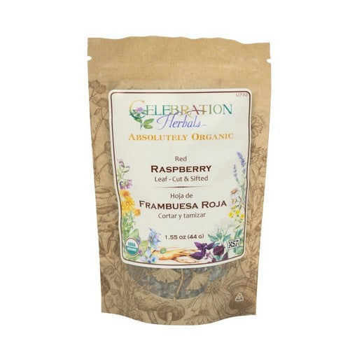 Organic Raspberry Red Leaf Cut And Shifted 44 Grams by Celebration Herbals