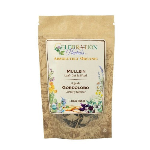 Organic Mullein Leaf Cut And Shifted 32 Grams by Celebration Herbals