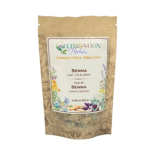 Organic Senna Leaf Cut And Shifted 64 Grams by Celebration Herbals