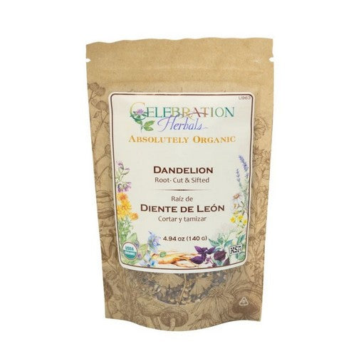 Organic Dandelion Root Cut And Shifted 16 Oz by Celebration Herbals