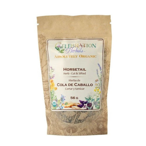 Organic Horsetail Shavegrass Herb Cut And Shifted 56 Grams by Celebration Herbals