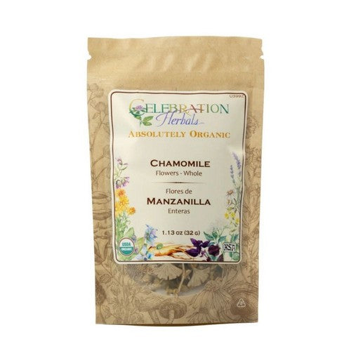 Organic Chamomile Flowers Whole 32 Grams by Celebration Herbals