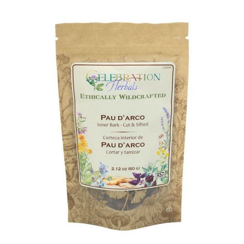 Pau D Arco Bark Cut And Shifted Wildcrafted 60 Grams by Celebration Herbals